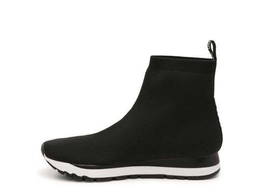 black high top slip on sneakers