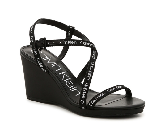 calvin klein women's bellemine wedge sandals