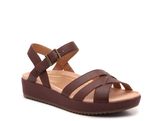 vionic violet platform sandal