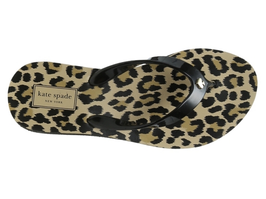 kate spade leopard flip flops