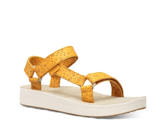 yellow teva sandals