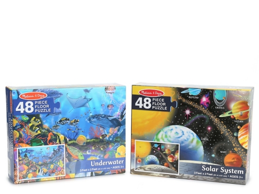 Melissa Doug Solar System Underwater 48 Piece Floor