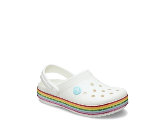 girls white crocs size 4