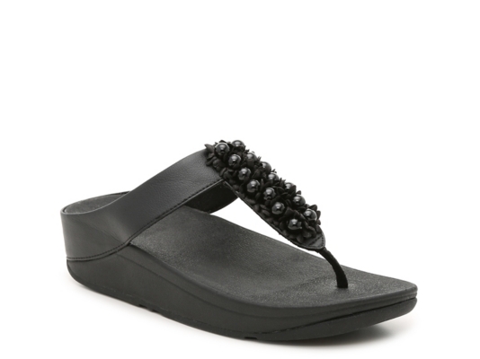 Women S Black Fitflop Comfort Sandals Dsw