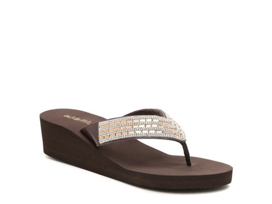 olivia miller rhinestone flip flops