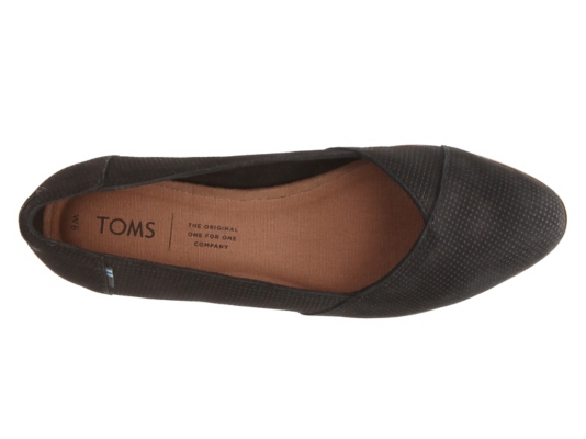 toms julie suede perforated flat