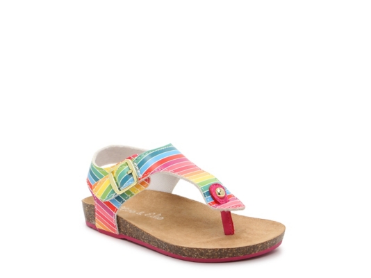 rainbow flip flops dsw