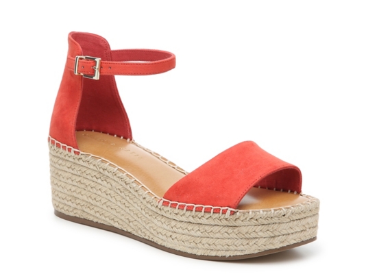 dsw red wedge shoes