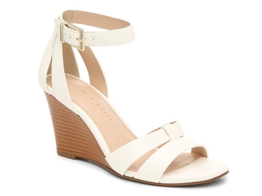 dsw white wedge sandals