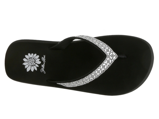 little girl yellow box flip flops