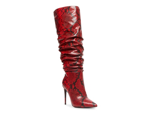 red steve madden thigh high boots