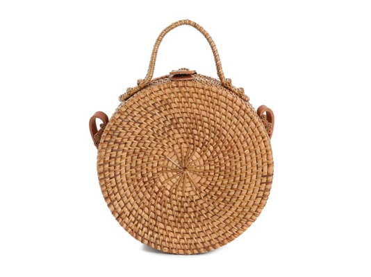 white rattan crossbody bag