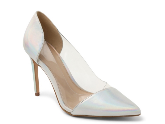 dsw silver pumps