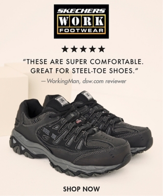 skechers wide width work shoes