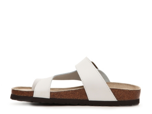 White Mountain Carly Leather Flat Sandal Women's Shoes | DSW