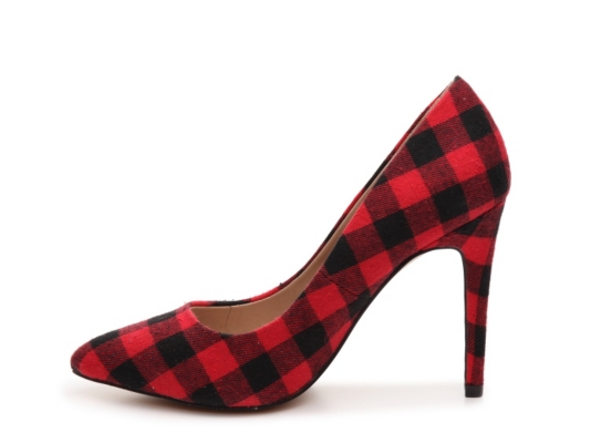 buffalo plaid pumps