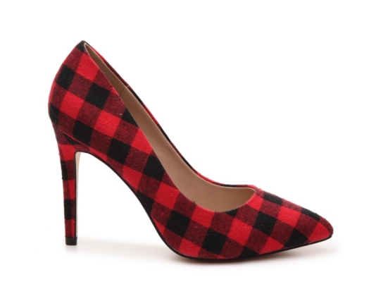 buffalo plaid pumps
